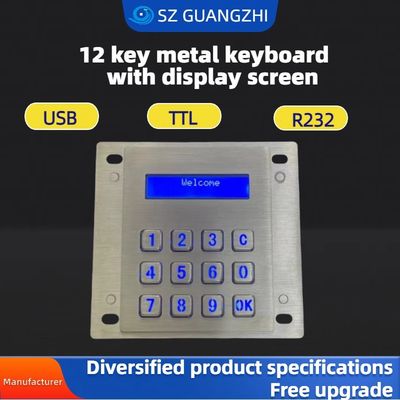 High voltage automatic power off function, stainless steel keyboard with display screen, GZ-Z001075，keynius pinpad,USB tipkovnica